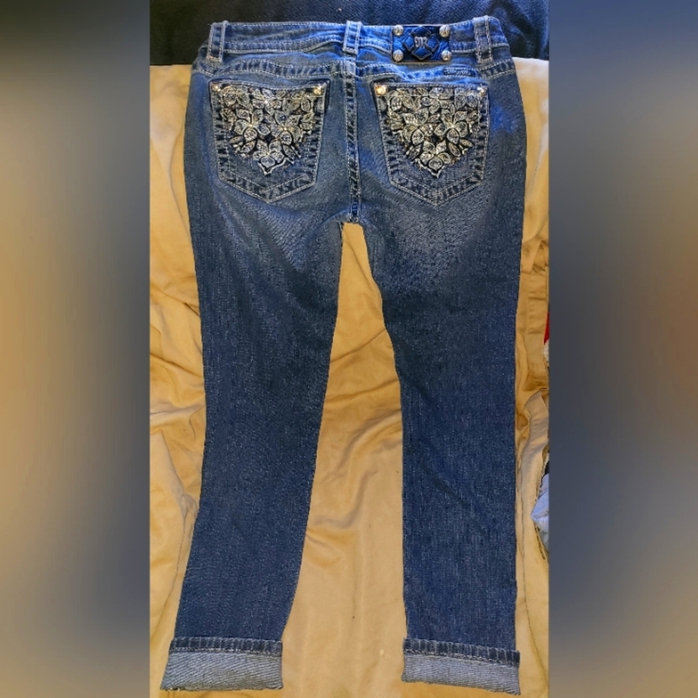 Miss Me Skinny Cuffed Jeans